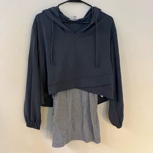 Motherhood Hooded Long Sleeve Top size Small